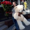 Фото товару 101 троянда і великий ведмедик