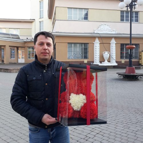 Фото товара Ведмедик з троянд у Івано-Франківську
