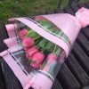 букет 11 рожевих тюльпанів