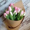букет 15 рожевих тюльпанів