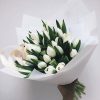 букет 25 білих тюльпанів