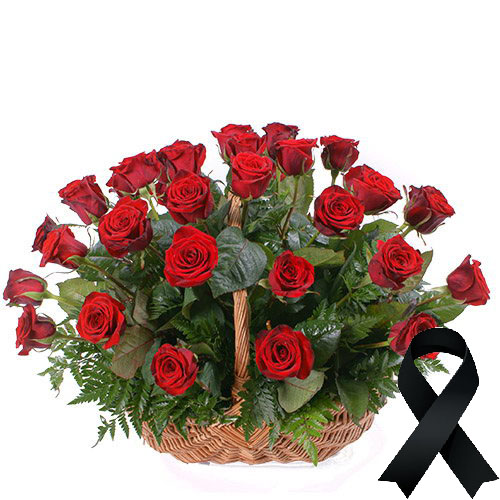 Фото товара 36 червоних троянд у кошику у Івано-Франківську