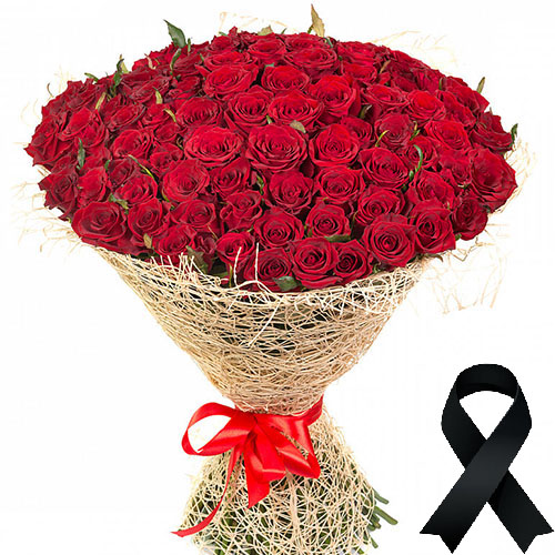 Фото товара 100 червоних троянд у Івано-Франківську