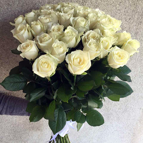 Фото товара 33 білі троянди у Івано-Франківську