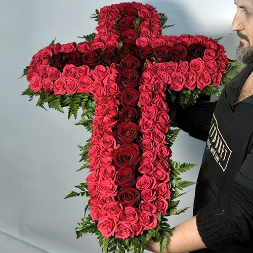 Фото товара Ікебана «Багряний хрест» у Івано-Франківську